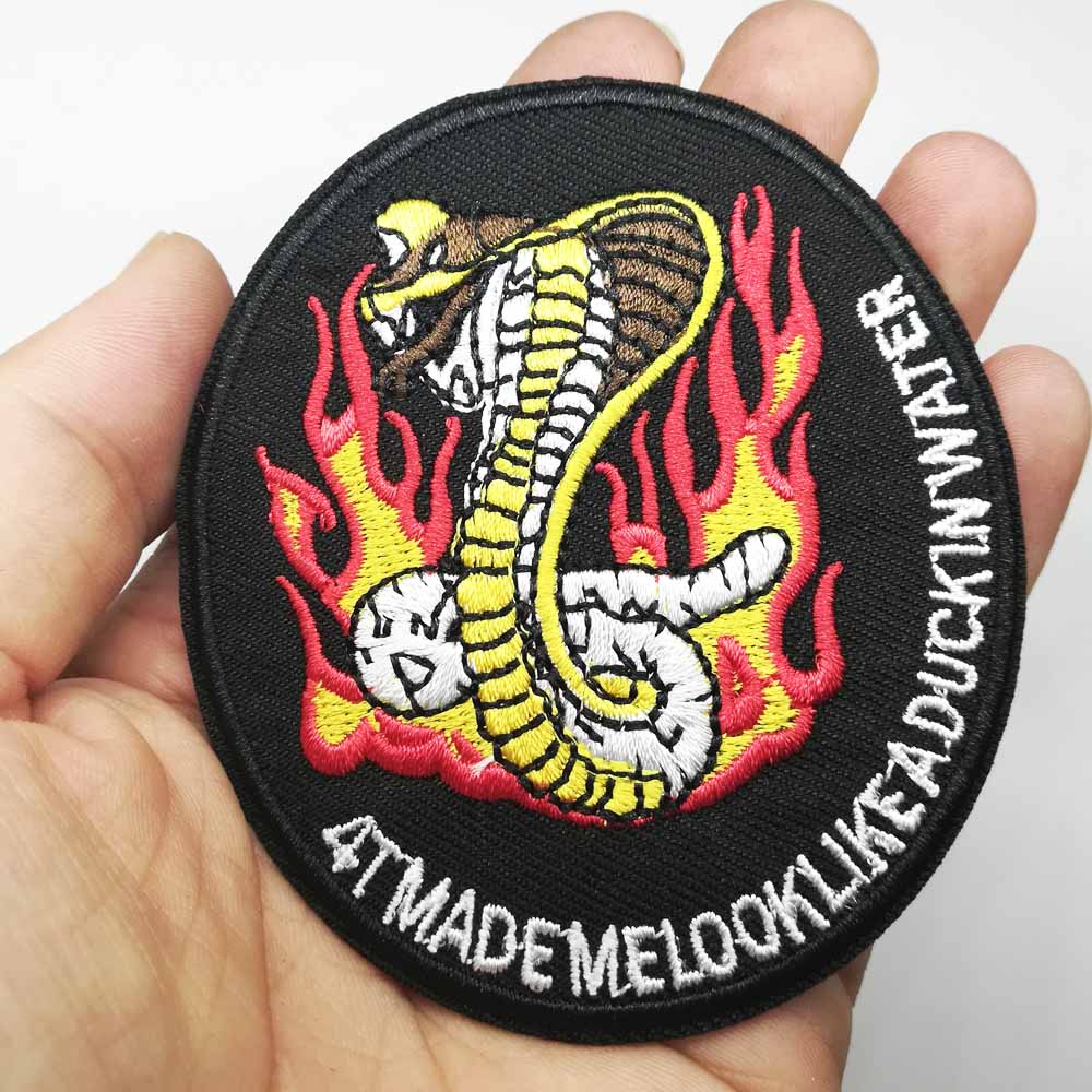 Tape Vrede Whiskey Tango Westworld Brief Schoenen Porg Ijzer Op Geborduurde Kleding Patches Voor Kleding Stickers Kledingstuk: snake in fire