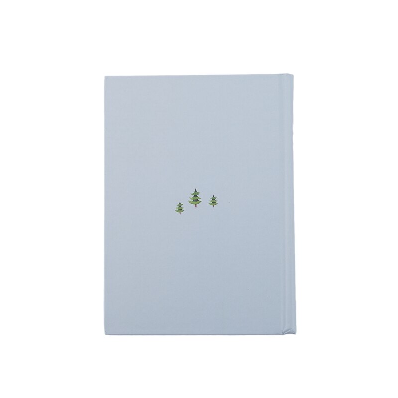 Hardcover Year Plan Notebook 365 Days Inner Page Monthly Daily Planner Organizer Diary, White+green Snow deer