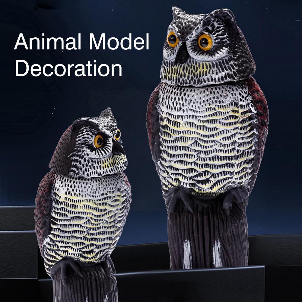 Realistic Bird Scarer Rotating Owl Prowler Decoy Garden Move Yard Repellent Scarecrow Control Pest E9k3