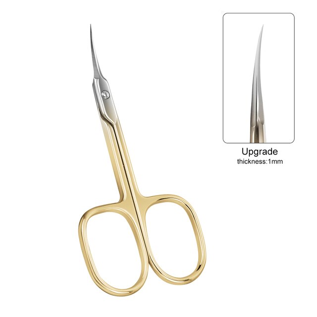 Tijeras de manicura rusas, tijeras de punta curva, de acero inoxidable, removedor de piel muerta, cortaúñas, herramientas de salón de belleza: TA64