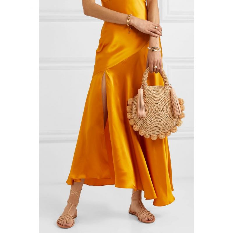 sacs de paille ronde bohème gland rotin femmes sacs à main tissé Crossbody sacs à bandoulière concepteur balle été sac à main de plage