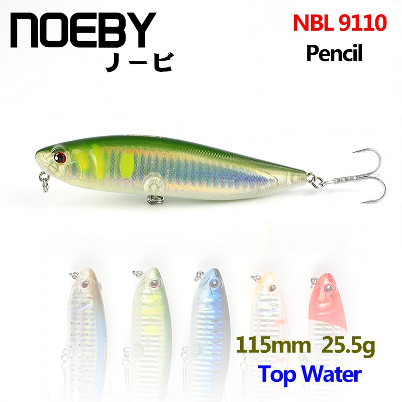 NOEBY 1 pièces Leurre De Pêche 115mm/25g D'eau Crayon Leurre Dur Peche Souple Gros Dur Bionic Appâts Leurres VMC Crochets Aigus
