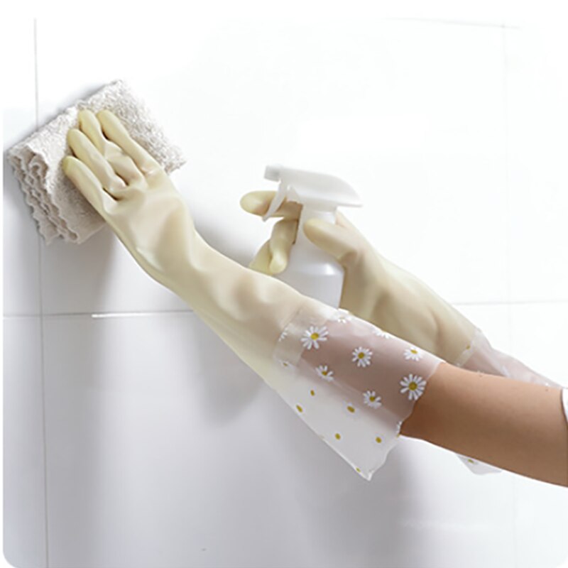 Haushalts Handschuhe Gummi Wasserdicht Geschirr Handschuhe Dicke Warme Arbeit Handschuhe Dauerhaft Öl-nachweisen Schlecht Küche Reinigung Werkzeuge: Y weit-Nacken