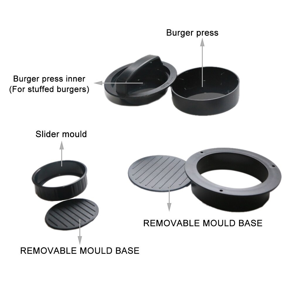 Abs hamburgerpress hamburger maker rund form ikke-pinne kokk koteletter hamburger kjøtt biff grille patty maker burger form