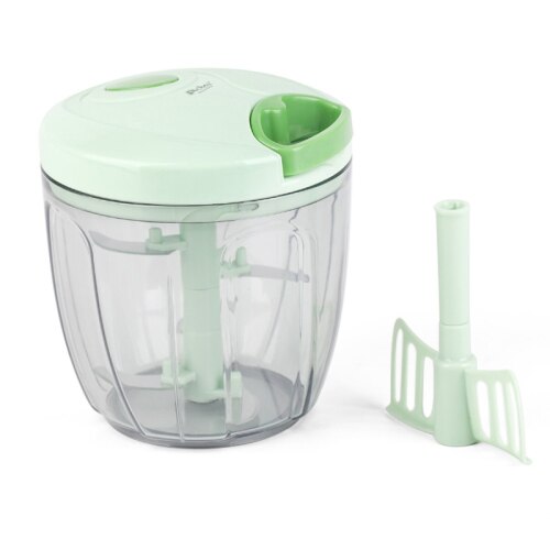Manuel grøntsagsskærer køkken kødkværn mixer hjemme vridemaskine blender foodprocessor køkkenmaskine køkkenværktøj  e5 jrj: Mintgrøn stor