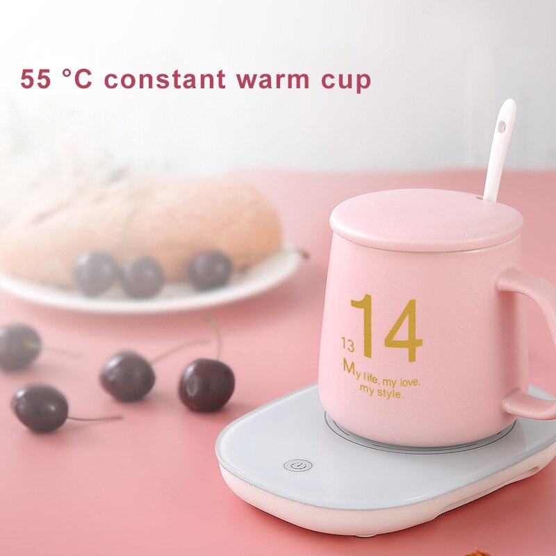 Original portátil taza de grano 220V calentador de calor taza para bebidas tapete mantener la bebida calentador tazas montaña botella de bebé calefacción eléctrica