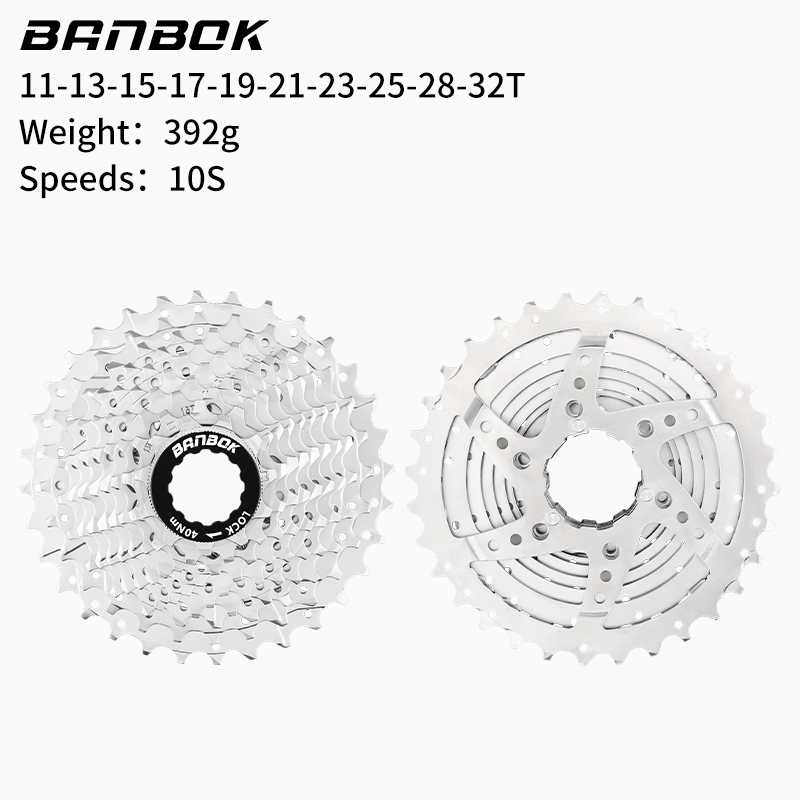 BANBOK piñón de Cassette de bicicleta de carretera de 10 velocidades 11-25T/28T/32T X10 10V cadenas de bicicleta originales piezas de Kit de volante