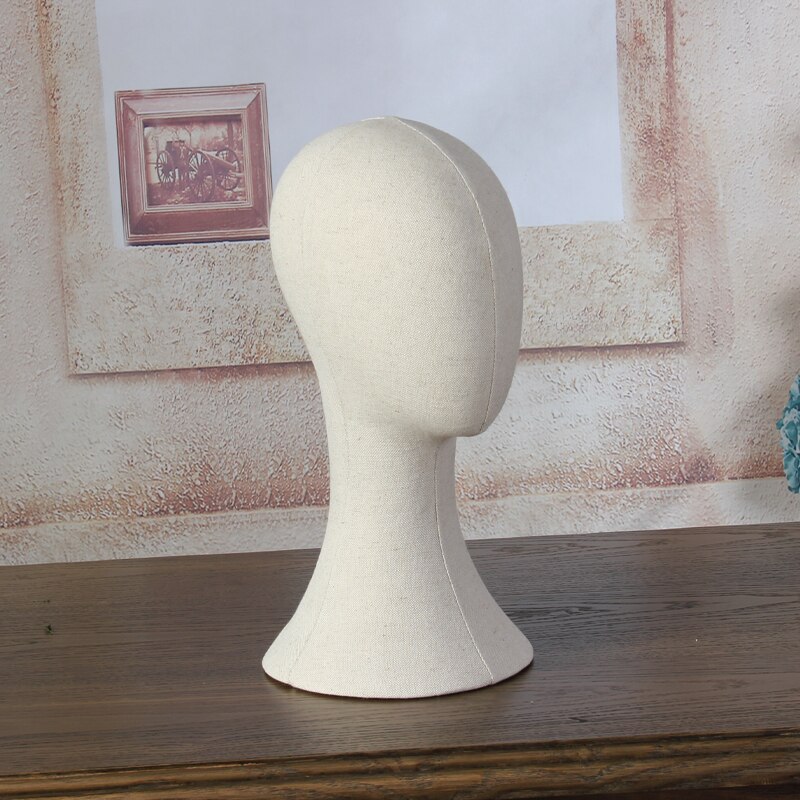 Vrouwelijk abstract mannequin hoofd display hoed pruik sjaals hoofddoeken ketting insteeknaald schuimdoek fluwelen stof witkop