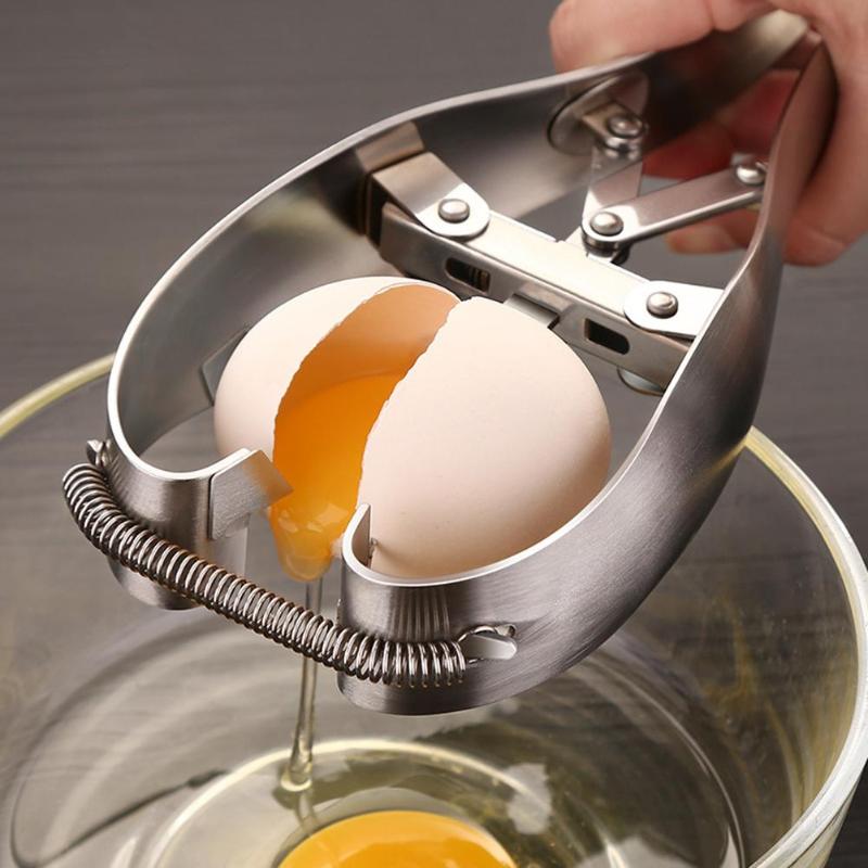 Bærbar ægskaleafbryder rustfrit stål multifunktions ægskærer køkken tilbehør ægstripper gadget