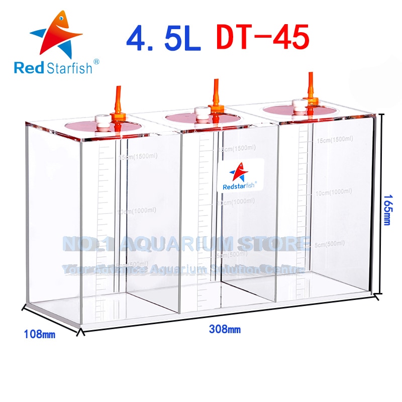 Red Starfish DT-45 Dosing Pump Scale Liquid Storage Bucket With Scale 4.5Liters Acrylic made