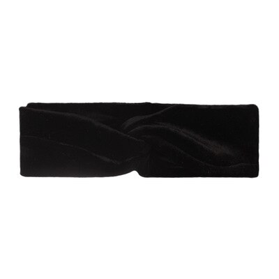 Baby Headbands Turban Gold Velvet Hairbands Newborn Baby Turban Infant Toddler Elastic Hair Bands Baby Girl Hair Accessories: Black