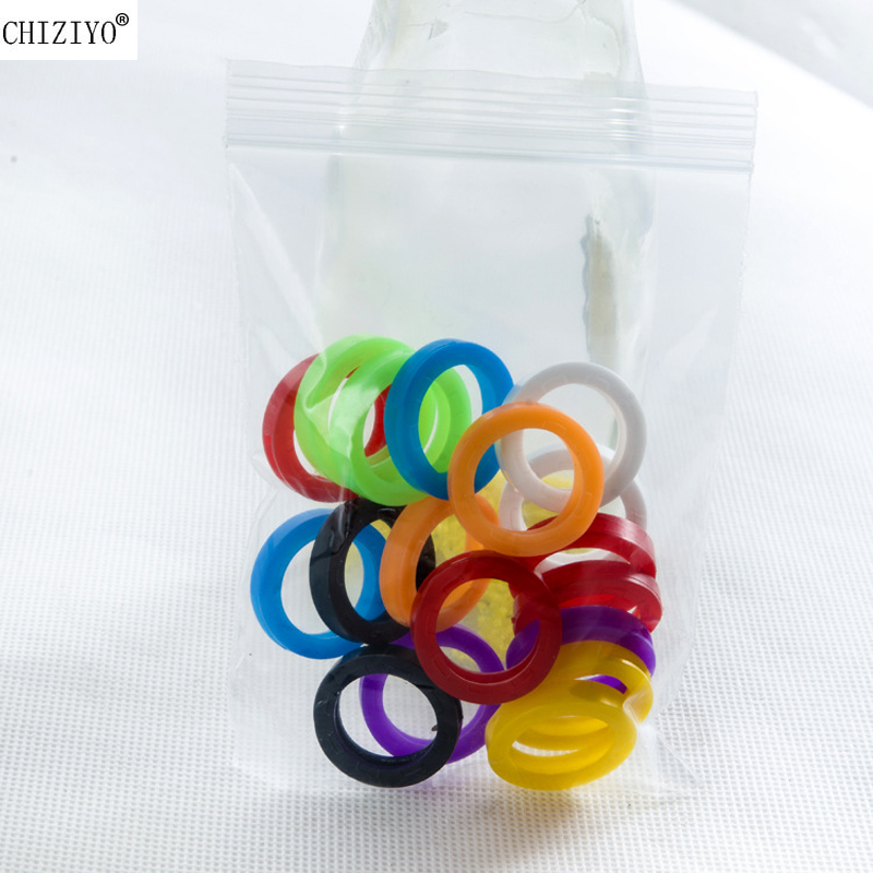 Chiziyo nyeste 10 stk lyse farger hule silikon nøkkelhettedeksler topper nøkkelring nøkkelringer bilhus nøkkelveske