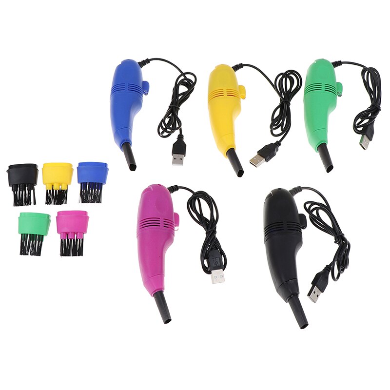 Useful Mini Computer Vacuum USB Keyboard Brush Cleaner Laptop Brush Dust Cleaning Kit Household Cleaning Tool