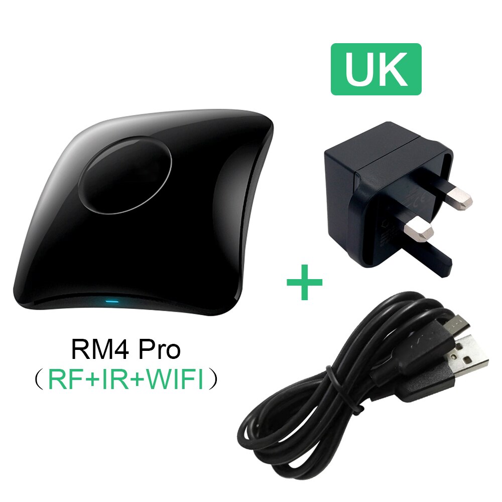 BroadLink RM4 Pro Smart Home Universal Remote IR & RF Transmitter For Air-con, TV, Switch, etc. Support Alexa and Google Home: UK RM4 pro