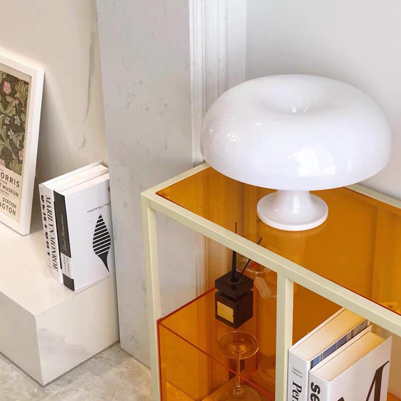 Nueva lámpara de mesa de hongos LED para decoración de hotel, dormitorio, sala de estar, iluminación minimalista moderna, luces creativas de escritorio: Azul cielo / Negro