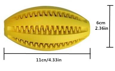 Natural Rubber Rottweiler Dog Toys: 11cm yellow