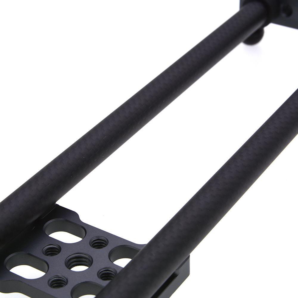 Fibra de carbono mini trilho deslizante desktop rolamento-tipo estabilizador tripé universal para acessórios da câmera samrtphone