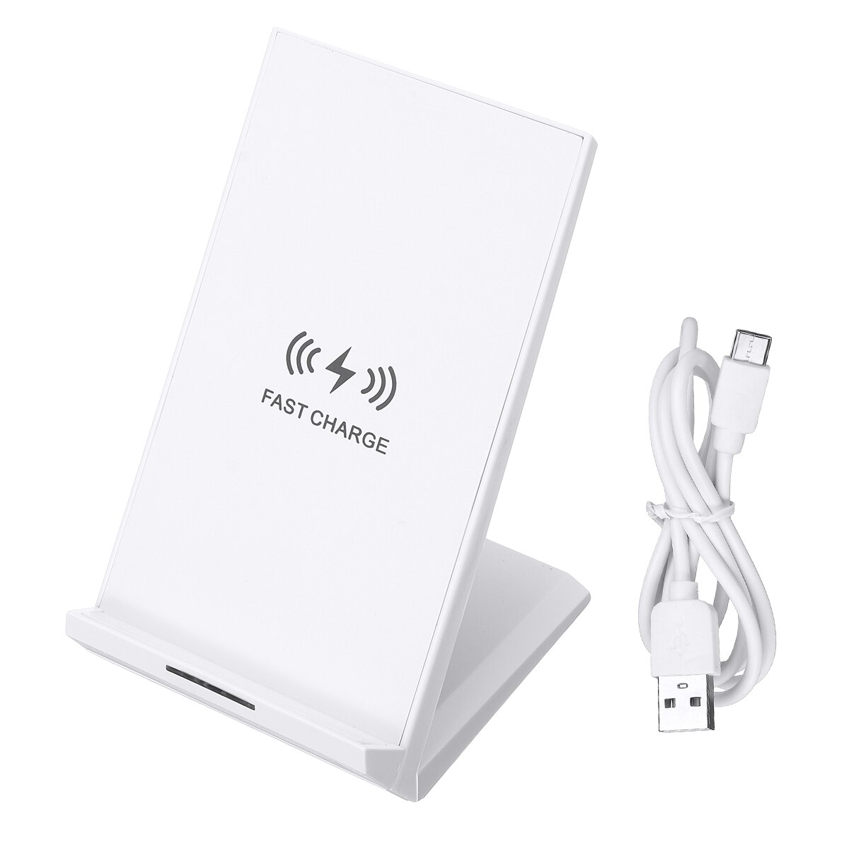 30W Dubbele Spoel Qi Draadloze Fast Charger Verticale Quick Opladen Beugel High Power Docking Stand Voor Mate30 Pro/mi9 Pro Xiaomi: White