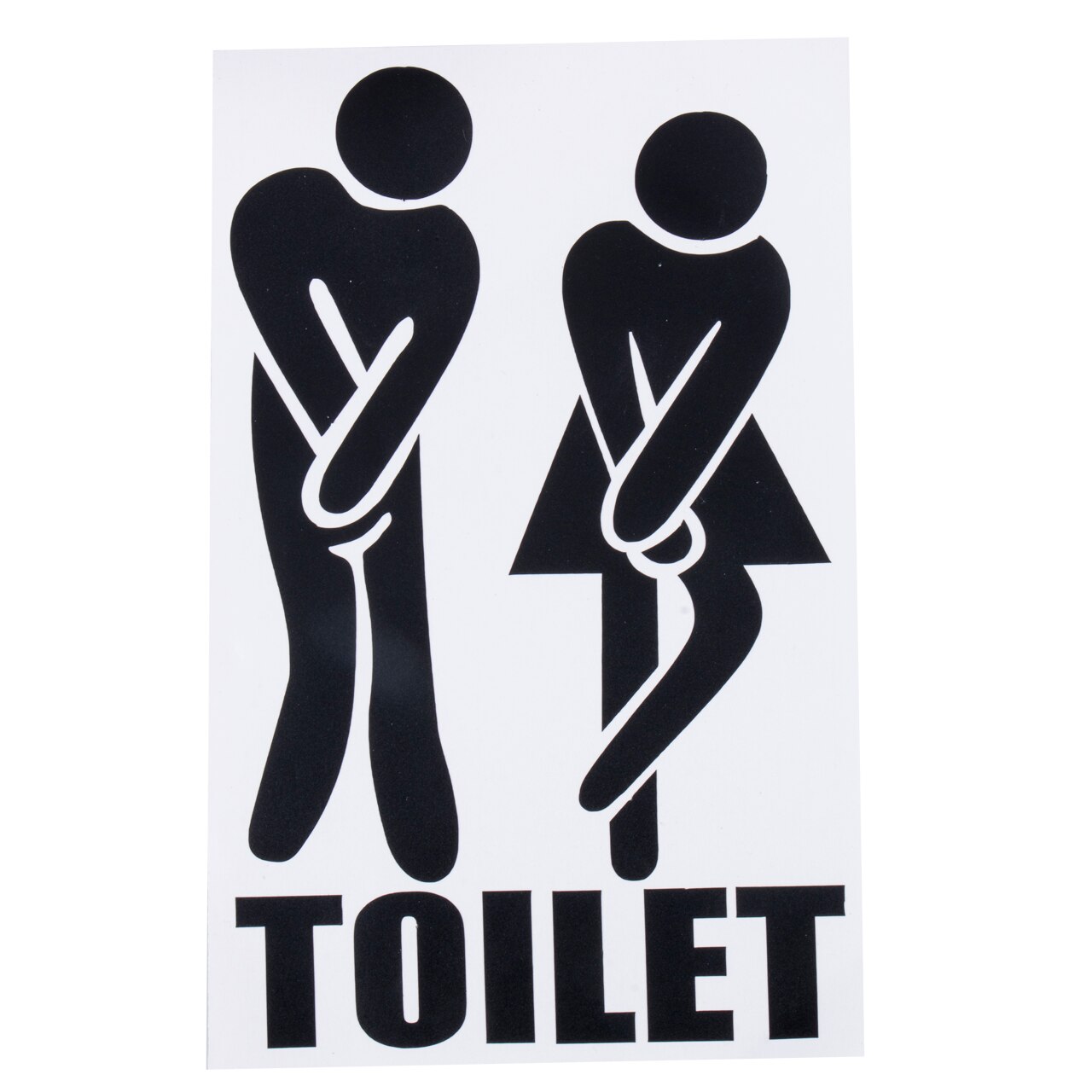 Funny Toilet Entrance Sign Decal Vinyl Sticker For Shop Office Home Cafe Hotel ZYVA-341: Default Title