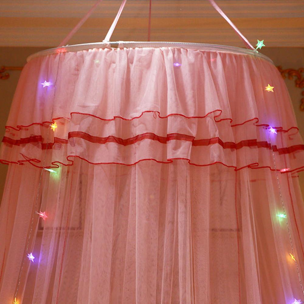 Ruffle Dome Ceiling Mosquito Net Princess Mesh Canopy Dust-proof Children&#39;s Bedroom Decor Free to install floor mosquito nets