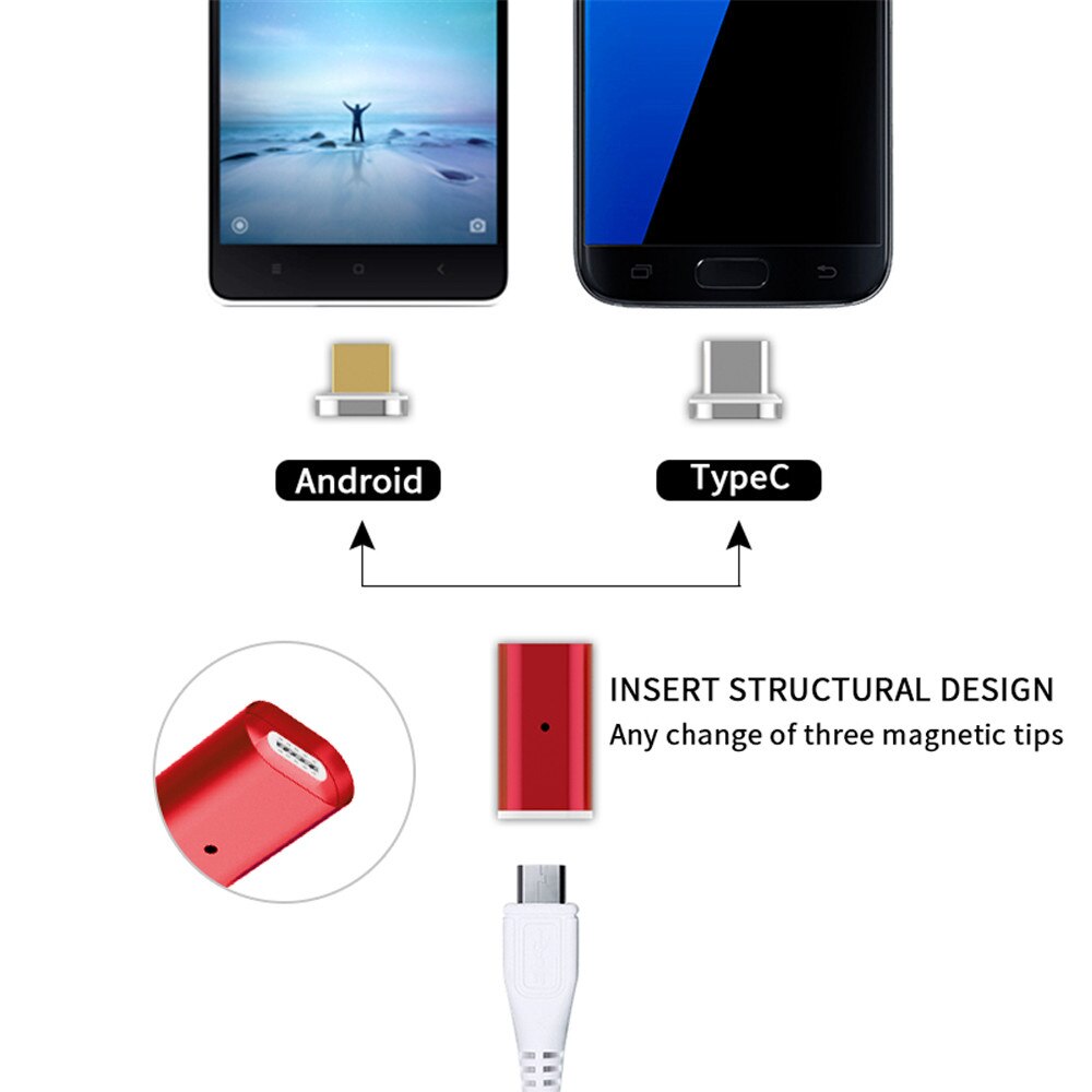 Mode Telefoon Adapter TYPE C USB Micro USB Magnetic Charger Converter Magnetische Adapter voor Magnetische Opladen Datum Kabel