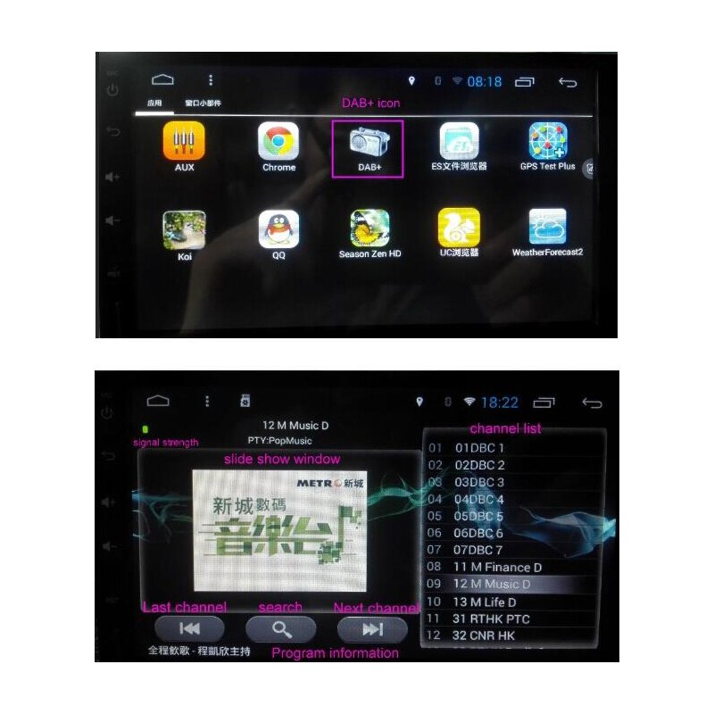 External USB DAB BOX Receiver DAB+ Radio Tuner for Android 4.4 above car dvd gps player Digital Radio Receiver