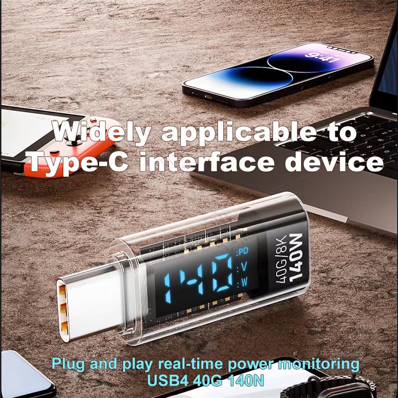 OTG Connector Digital Display Data Adapter 40G 35W PD 140W USB C Adapter Type C to USB C For Android Macbook Pro Air iPhone