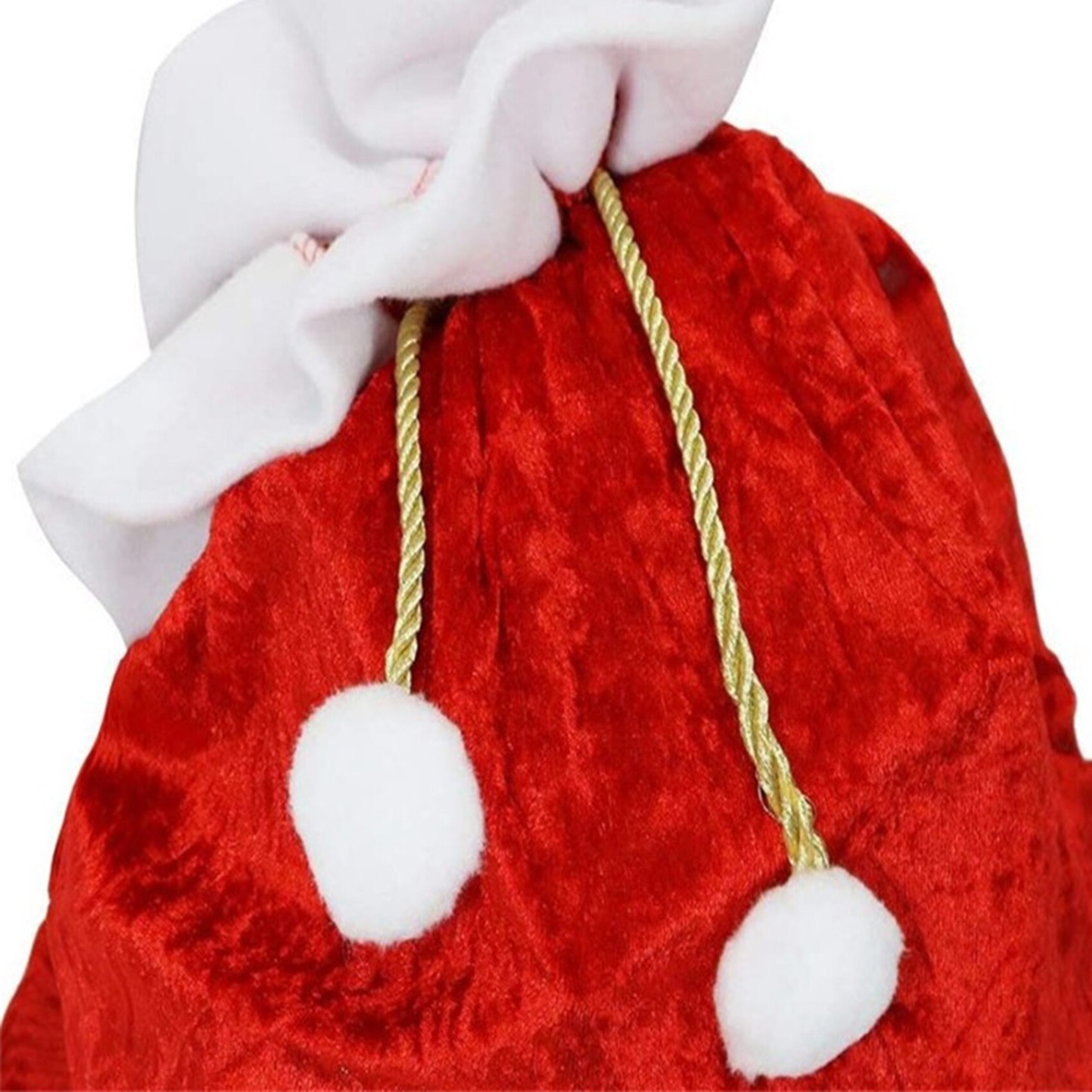 100*70cm Large Size Red Santa Claus Bags Velvet Santa Claus Drawstring Sack Christmas Classic Red Bag Decor