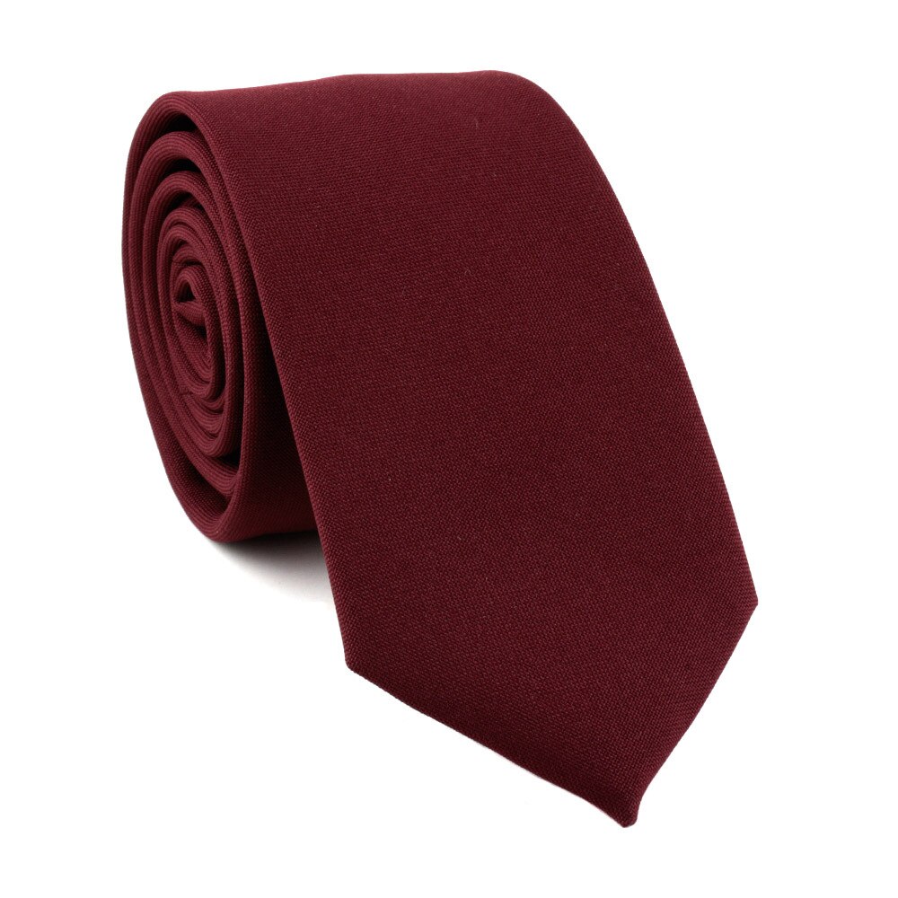 Black Neck Silk Ties For Men Casual Suits Solid Tie Gravatas Skinny Mens Neckties For Business Wedding Slim Men 7cm Ties: Wine Red