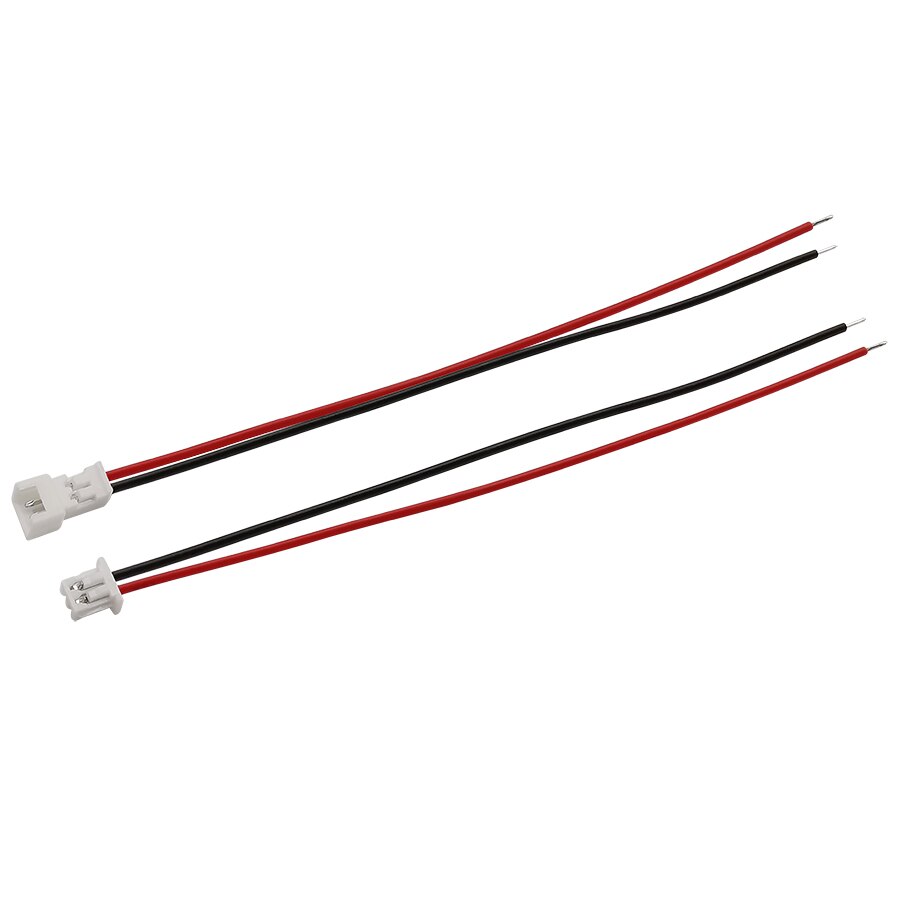 Connecteur de câble JST à 2 broches avec fils de 15CM, 100/50 paires, Jack Micro mâle femelle de 1.25mm