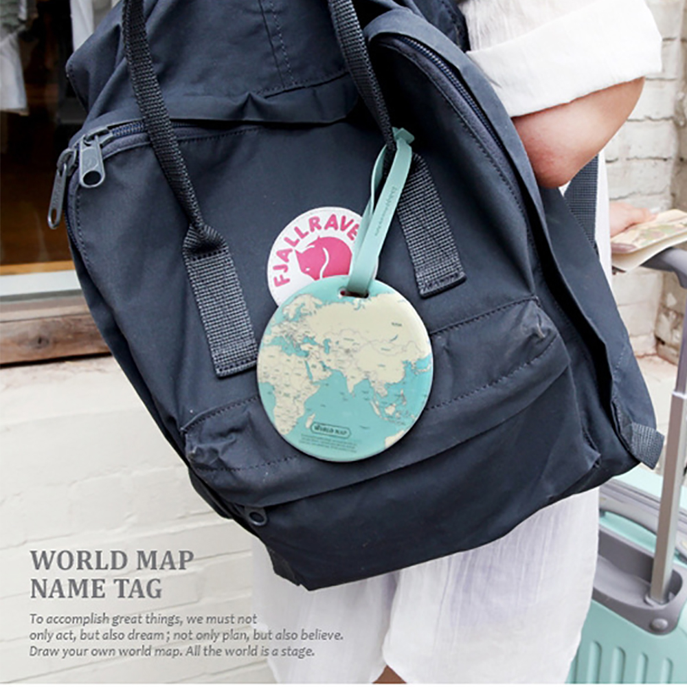 Map Luggage Tags Women Travel Accessories Suitcase ID Address Holder Baggage Boarding Tag Travel Bag Portable Label