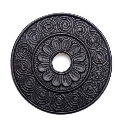 Støpejern tekanne base tebrett støpejern gryteholder pute japansk vannkoker boutique metall madrass tekanne tallerken tematte tilbehør: 01
