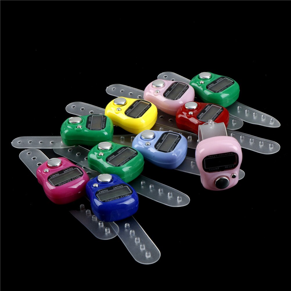 1pc Portable Electronic Digital Counter Hand Held Operated Tally LCD Screen (Random Color )