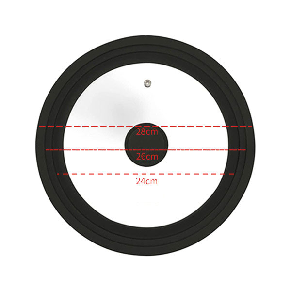 Multi Size Universal Lid for Pots Pans Cookware Tempered Glass Lid for Skillets with Silicone Rim Replacement Lid for Frying Pan: light yellow