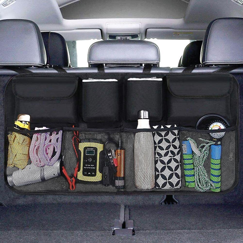Car Boot Organiser tidy Back Storage Bag Hanging Bag Bag Accessories Organizer Rear Storage Pocket Car Trunk E1L0