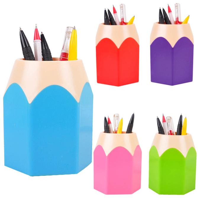 Pen Vase Pencil Pot Makeup Brush Holder Pencil Stand Holders Stationery Desk Container Office Supplies #15