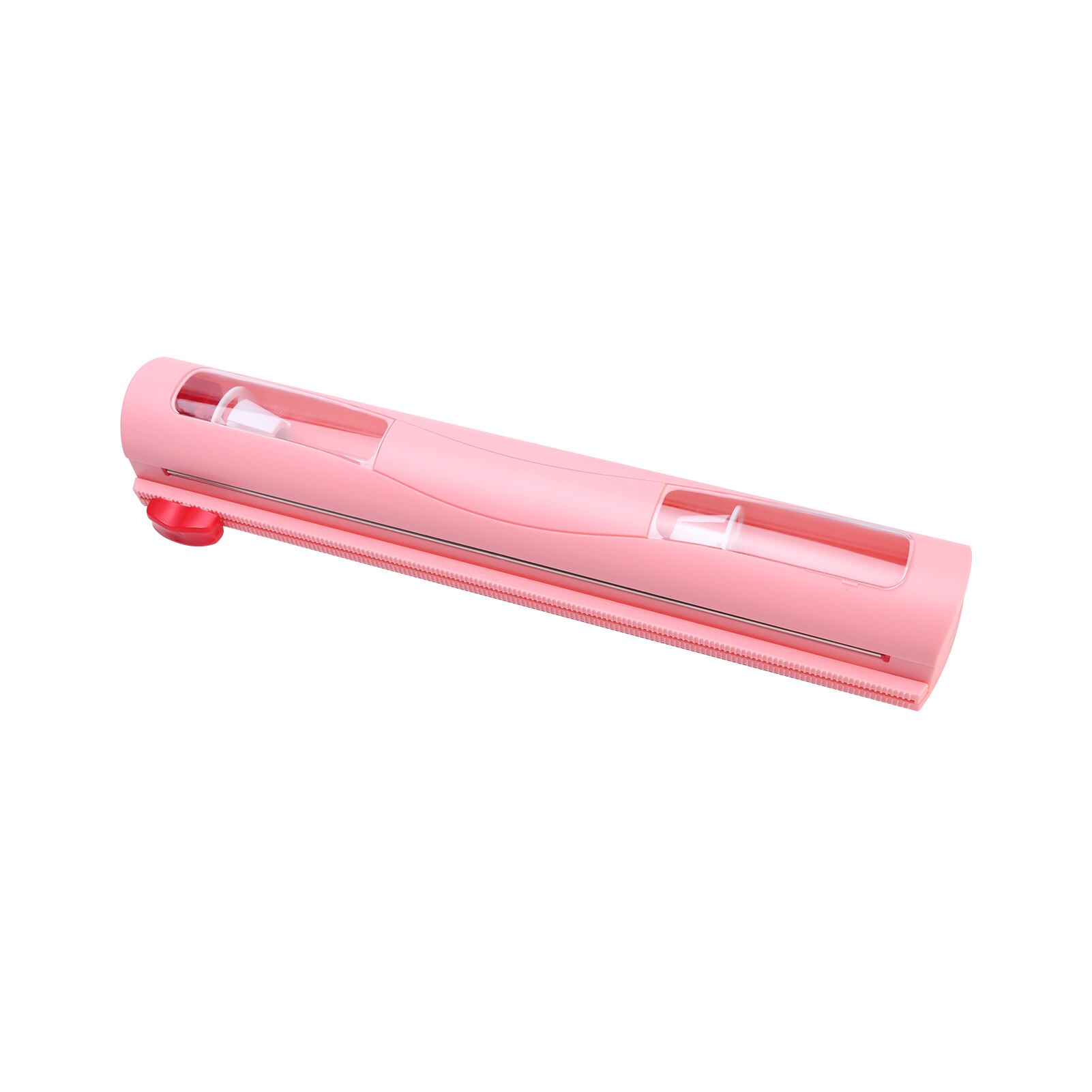 Home Food Wrapper Dispenser Preservation Foil Cling Film Cutter Sharp Portable Safe Practical Storage Holder ABS With Magnetic: Pink