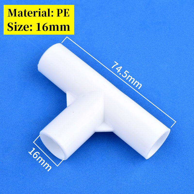 2/5/10Pcs 16mm White Straight Tee Elbow Connector 90 120 135 Degree Three-Dimensional 3-way 4-way Joint DIY Tent Fixed Fittings