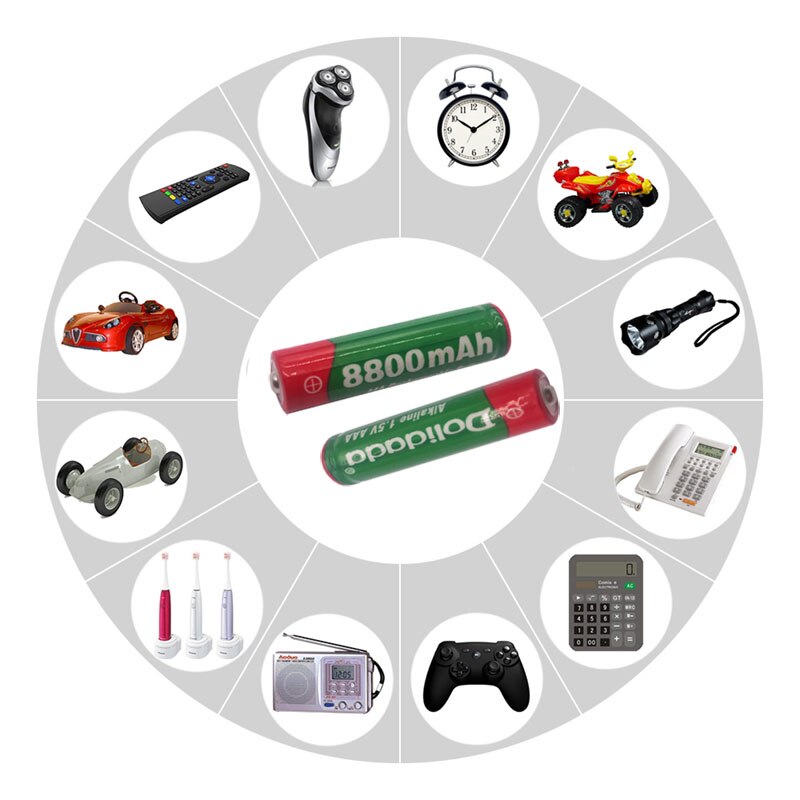 Batterie AAA Ricaricabili Dolidada - 1.5V NI-MH, 8800mAh Alta Capacità, Confezione da 1-20 per Giocattoli, Lettori MP3