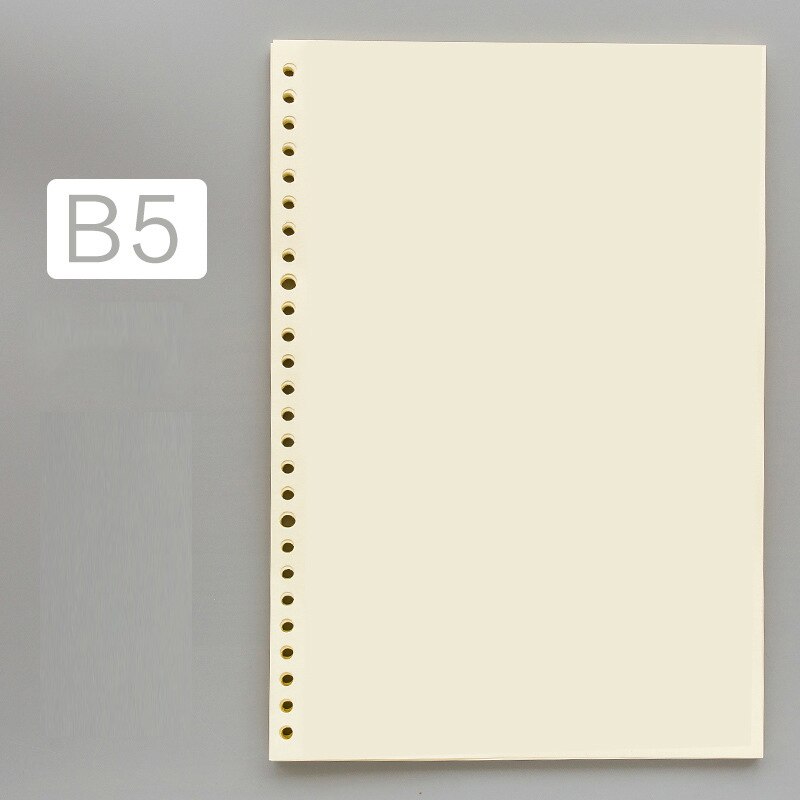 A5 B5 A4 Loose Leaf Notebook Refill Journal Plannner Notebook Inner Page 50 Sheets Diary Weekly Monthly DIY Inside Spiral Paper: B5 26Holes 50Sheets2