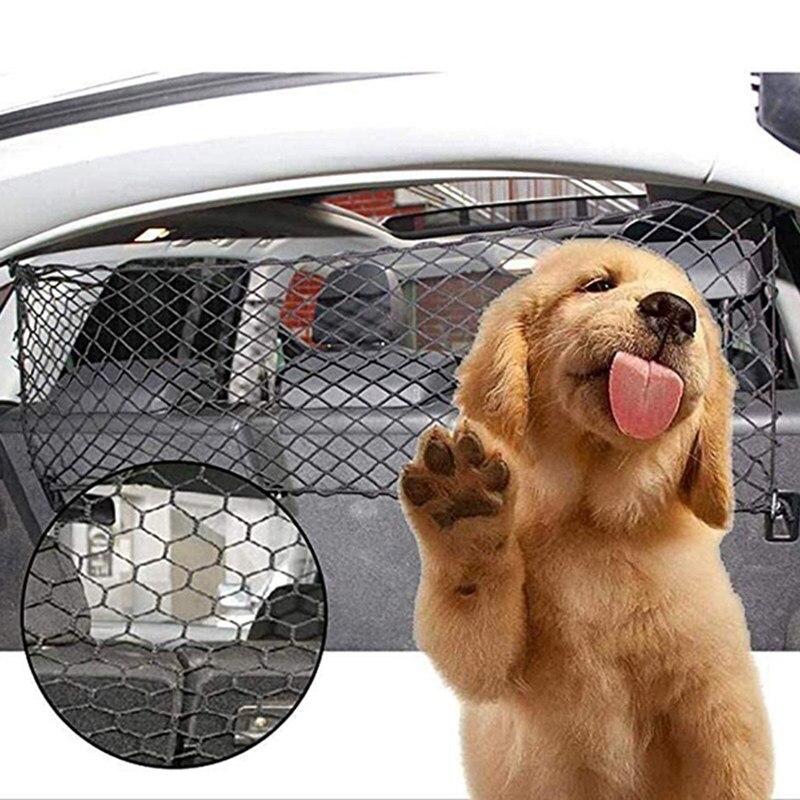 Dog Carrier Dog Protection Net Barrier Trunk Barrier Safe Net for Dogs Travel Accessories Car Pet Carrier for Hatchback SUV Mesh: 115x22cm