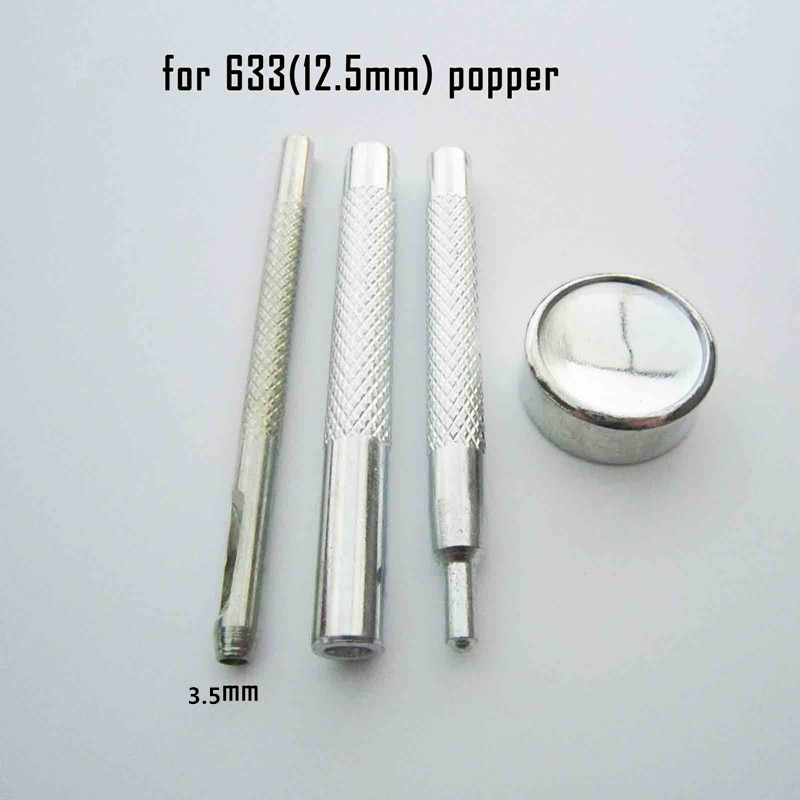 DIY Buttons Installation Metal Tools Snap Fasteners Buttons Rivets Press Studs Hand Punch Tool Set Kit for Leather Crafts