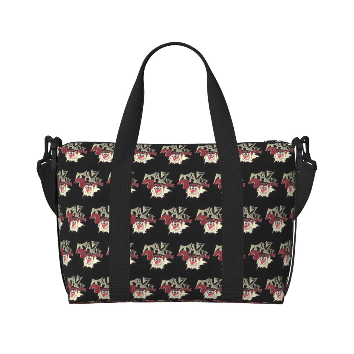 Custom Tasmanian Devils Beach Tote Bag Women Extra Large Gym Carry On Taz Cartoon Comic Travel Shopping Bags: SKY BLUE