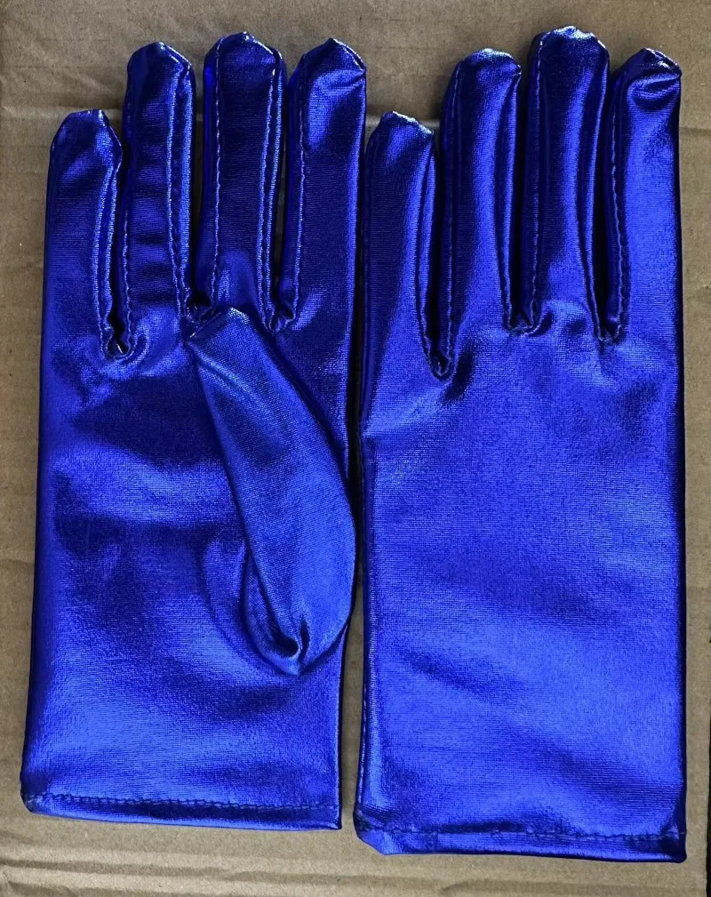 10 paar dames meisjes zachte glanzende spandex kunstleer handschoenen Halloween cosplay kostuum verjaardag bruiloft feestartikelen