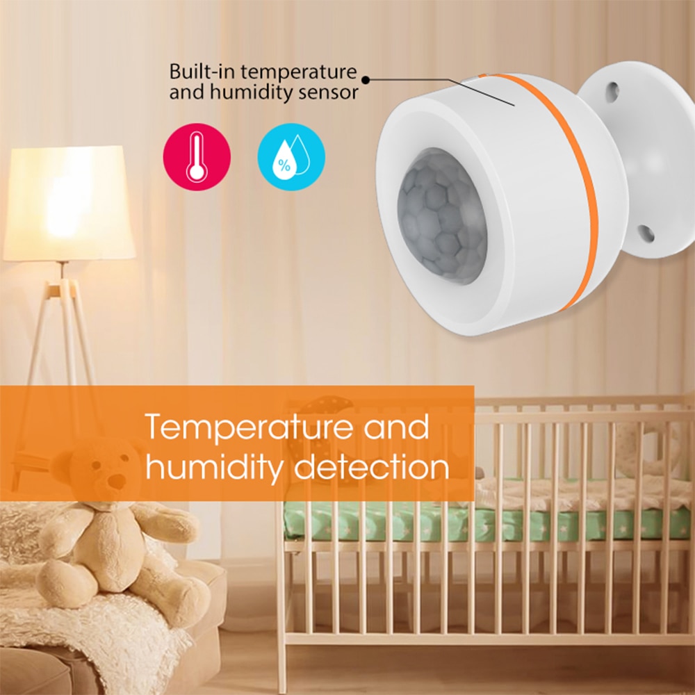 Human Motion Sensor Smart Wireless PIR Infrared Sensor Movement Detector Motion Sensor Temperature w/ Anti-dismantle Function
