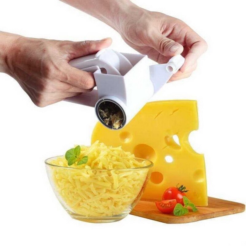Cheese Grater Cheese Slicer Rotary Cheese Grater Stainless Steel Blades Easy Cleaning for Nuts Chocolate Kitchen Tools & Gadgets