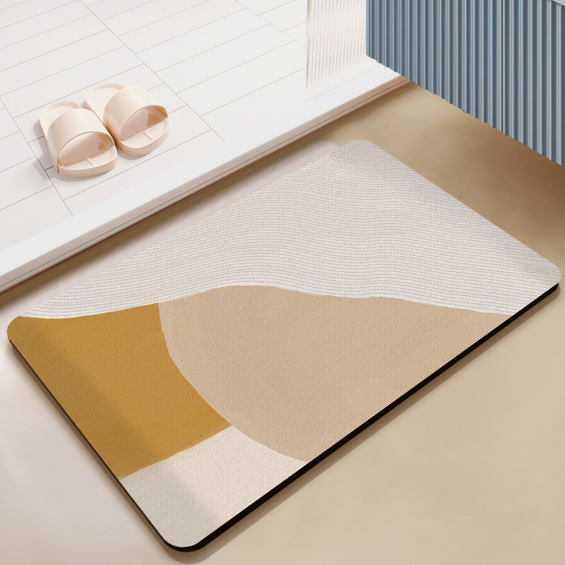 Luxury Diatom Mud Bath Mat Super Absorbent Floor Mats For Shower Room Toilet Foot Pad Non Slip Kitchen Rug Entrance Door Carpet: 45x70cm / Brown