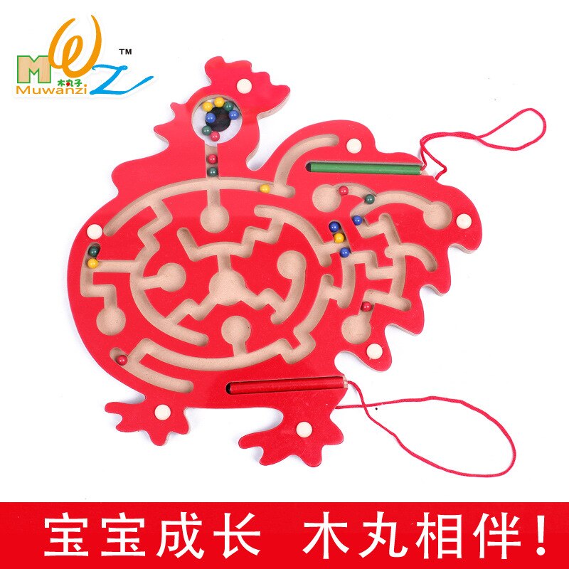 Magnetische labyrinth eltern-kind baby magnetische kinder puzzle 3-4-6 jahre alt mädchen junge intelligenz stift stift spielzeug: cock