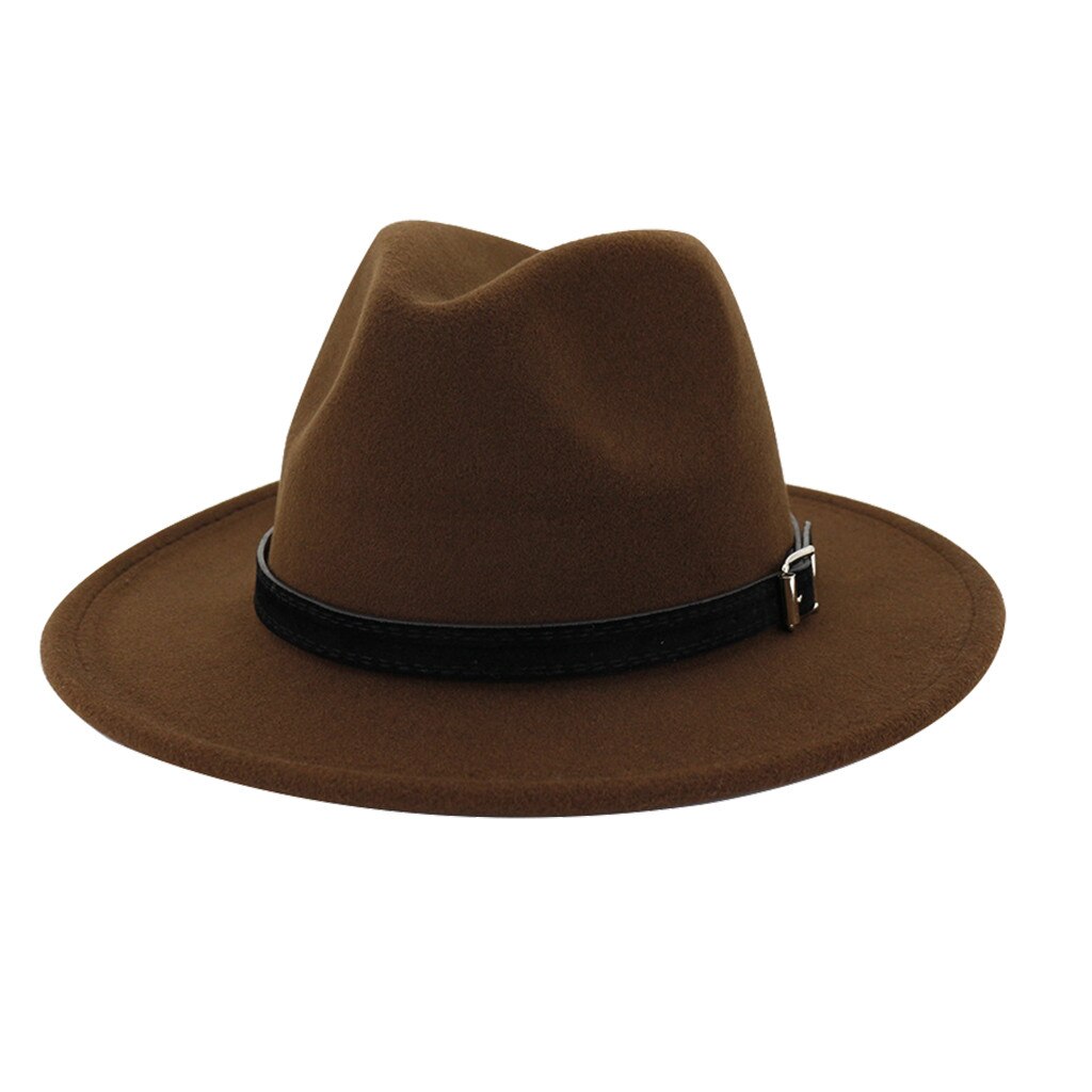 Verstelbare Vintage Hoed Mannen Vrouwen Brede Hoed Met Riem Gesp Outbacks Hoeden Katoen Sombrero Hombre Czapka Touca Cappello Kapelusz: Coffee