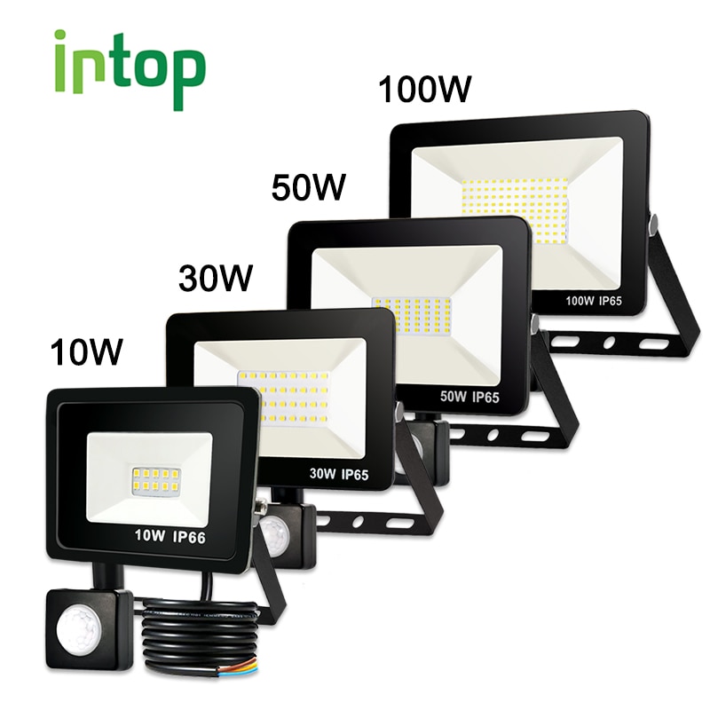 Led projektør 10w 20w 30w 50w 100w infrarød menneskelig krop induktion væglampe regnvandsbestandig intelligent modstandsdygtig gårdslampe